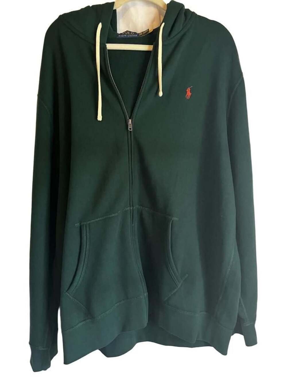 Polo Ralph Lauren Full Zip Hoodie Size XXL Dark Green Fleece